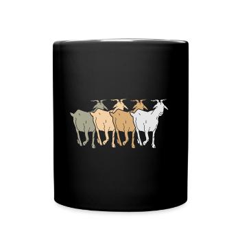 Goat herd | Goat group | Goats - Full Colour Mug - black - Front