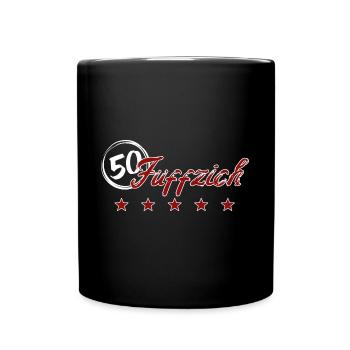 50 Geburtstag - Tasse einfarbig - Schwarz - Vorne