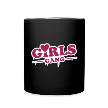 Coeur de gang de filles - Mug uni - noir - Devant