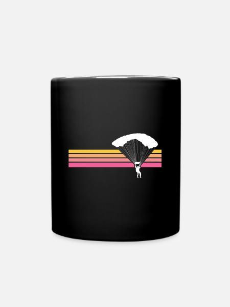 Coups de parachutisme en parachute - Mug uni - noir