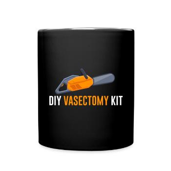 Funny Vasectomy DIY Vasectomy Kit Humor Verhüt - Full Colour Mug - black - Front