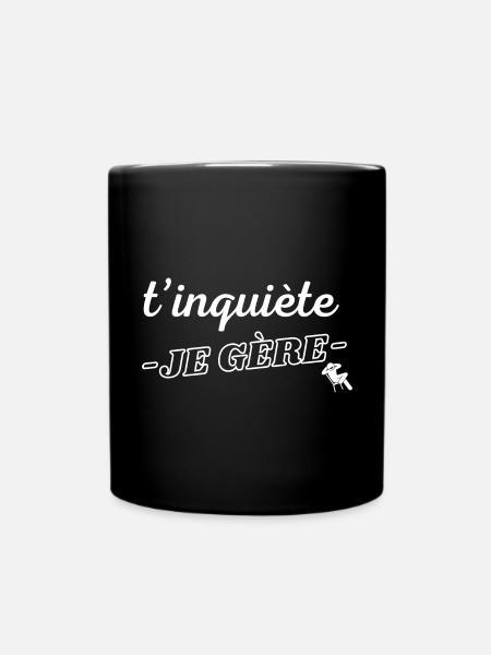 Humour homme blasé cool keep calm t'inquiète - Mug uni - noir