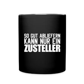 Post Paketdienst Briefträger Zustelller Geschenk - Tasse einfarbig - Schwarz - Vorne