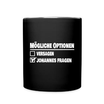 Johannes - Tasse einfarbig - Schwarz - Vorne