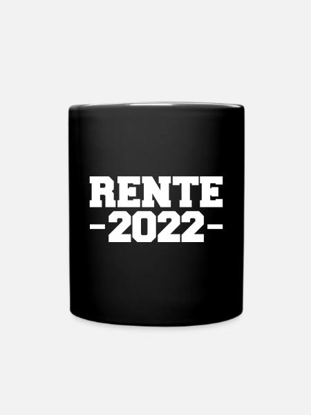 Rente 2022 - Tasse einfarbig - Schwarz