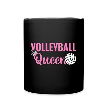 Beach Volley Frauen Volleyball Sport Geschenk - Tasse einfarbig - Schwarz - Vorne
