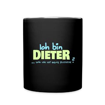Dieter - Tasse einfarbig - Schwarz - Vorne