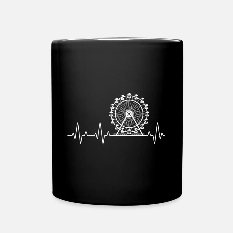 Riesenrad Heartbeat Amusement Park - Tasse einfarbig - Schwarz