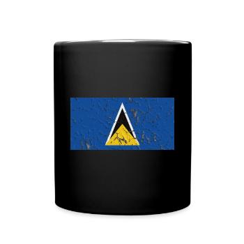 St Lucia - Full Colour Mug - black - Front