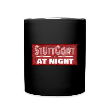 City of Stuttgart at night - Full Colour Mug - black - Front