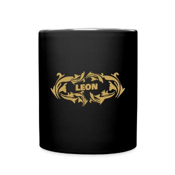 Leon - Tasse einfarbig - Schwarz - Vorne