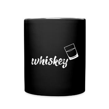 whisky, blanc - Mug uni - noir - Devant