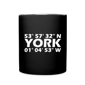 Coordonnées de York - Mug uni - noir - Devant