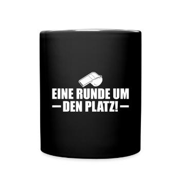 Fußball Coach Trainer Fußballtrainer Geschenk - Tasse einfarbig - Schwarz - Vorne
