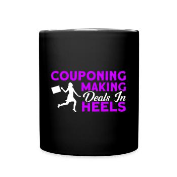 Coupon Shopper Discount Couponer Discount Sale - Full Colour Mug - black - Front