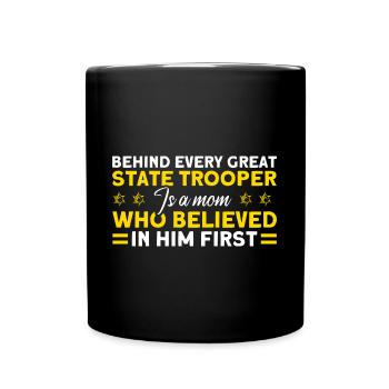 Mother Police Officer Police Service Policeman - Full Colour Mug - black - Front