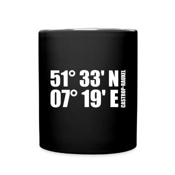 Coordonnées castrop-Rauxel - Mug uni - noir - Devant