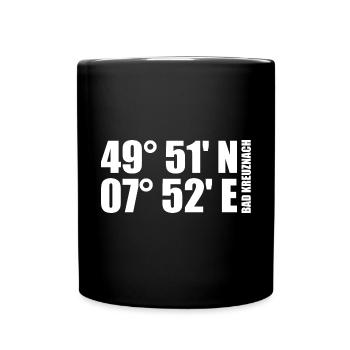 Bad Kreuznach coordinates - Full Colour Mug - black - Front