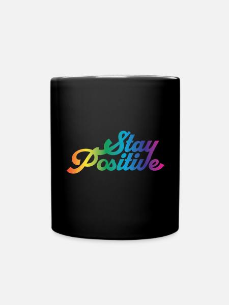Restez positif Cool En disant - Mug uni - noir