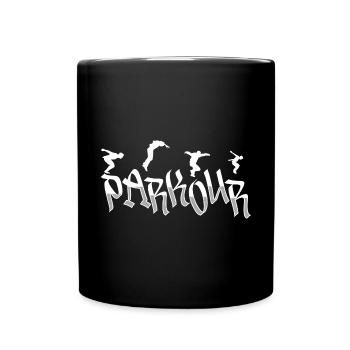 Parkour Freerunning Traceur - Tasse einfarbig - Schwarz - Vorne