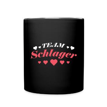 Team Schlager / Schlager Musik, Schlager Party - Tasse einfarbig - Schwarz - Vorne