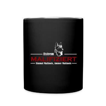 Einmal Malinois Immer Malinois Malifiziert IGP - Tasse einfarbig - Schwarz - Vorne