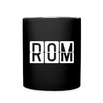 Panneau de l’aéroport de Rome - Mug uni - noir - Devant
