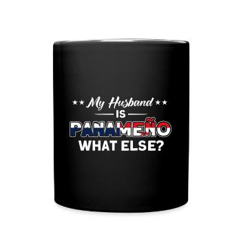Mein Ehemann ist Panameno Panama Souvenir - Tasse einfarbig - Schwarz - Vorne