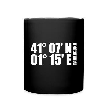 Tarragona Koordinaten - Tasse einfarbig - Schwarz - Vorne