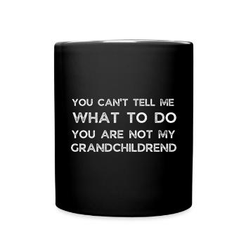 lustiger Opa und Oma - Tasse einfarbig - Schwarz - Vorne