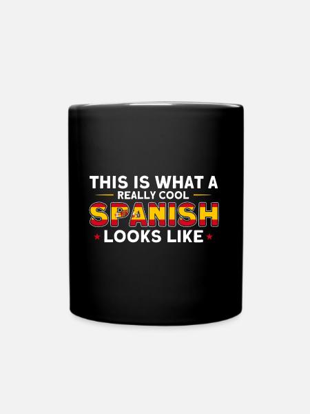Drapeau espagnol Cadeau racines espagnoles - Mug uni - noir