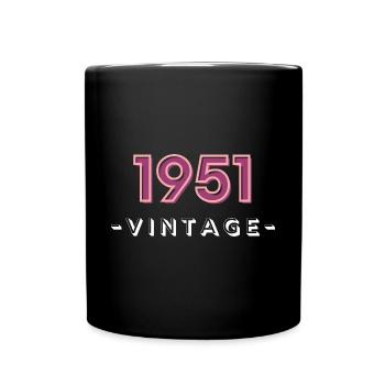 born 1951 gift idea birthday year 51 - Full Colour Mug - black - Front