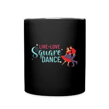 Square Dance Musik Caller Volkstanz Tänzer Usa - Tasse einfarbig - Schwarz - Vorne