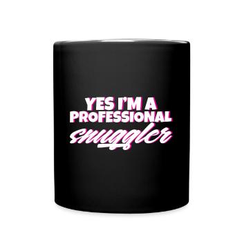 Yes, I'm A Professional Snuggler 4 - Full Colour Mug - black - Front