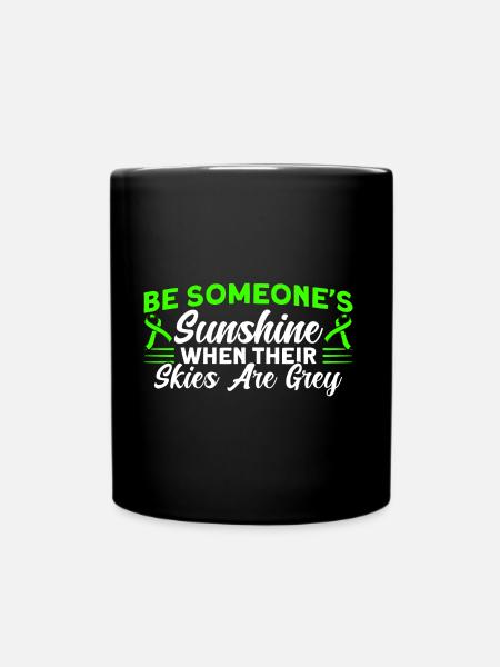 Seelische Gesundheit Grüne Schleife Psychisches Be - Tasse einfarbig - Schwarz