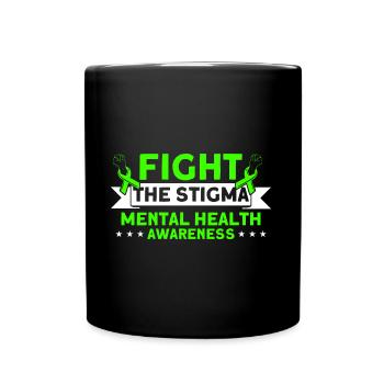 Depression prevention awareness of psychological G - Full Colour Mug - black - Front