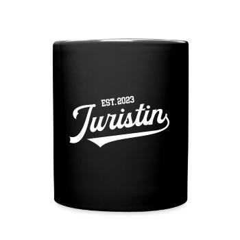 Juristin 2023 Jura Examen Bestanden Jurastudentin - Tasse einfarbig - Schwarz - Vorne