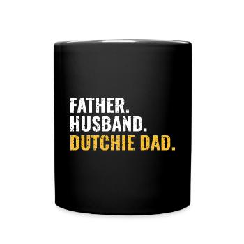 Holländischer Schäferhund Dutch Shepherd - Tasse einfarbig - Schwarz - Vorne