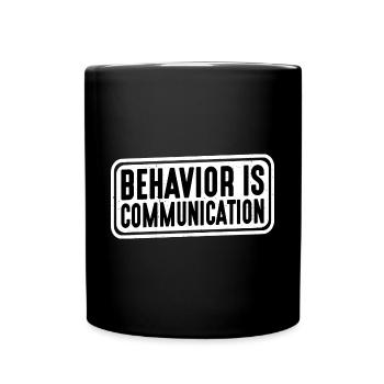 Le comportement est la communication 18 - Mug uni - noir - Devant