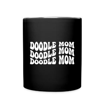 Doodle Mom - Tasse einfarbig - Schwarz - Vorne