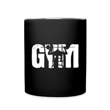 Gym Bench Press Bocybuilding Fitness Gym - Full Colour Mug - black - Front