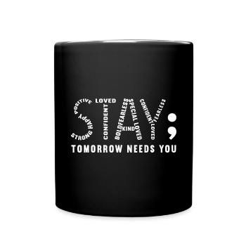 Anxiety Depression Mental Health - Full Colour Mug - black - Front