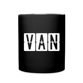 Van airport sign - Full Colour Mug - black - Front