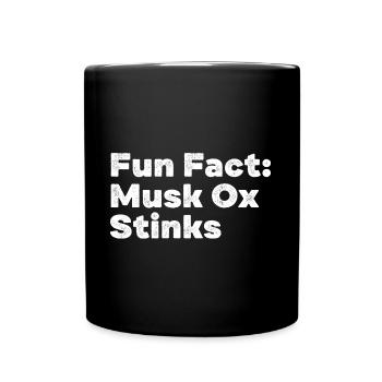 Ox Stinks Funny Animal Pun Humor Animal Meme - Full Colour Mug - black - Front