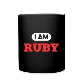 Ruby Name Saying für stolze Rubys - Tasse einfarbig - Schwarz - Vorne