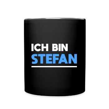 Stefan Name Spruch für stolze Stefans - Tasse einfarbig - Schwarz - Vorne