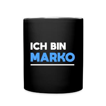 Marko Name Spruch für stolze Markos - Tasse einfarbig - Schwarz - Vorne