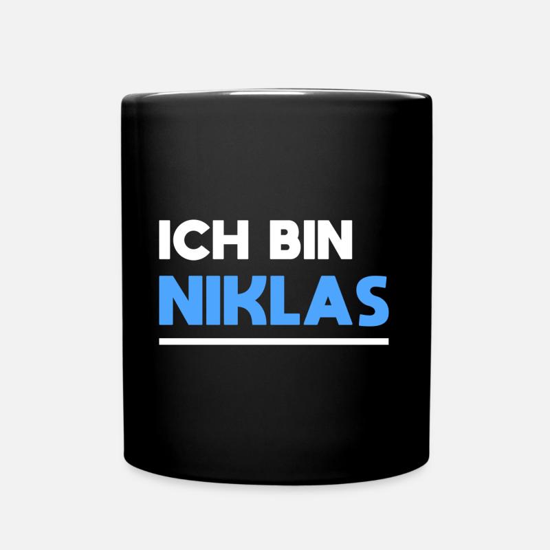 Niklas Name Spruch für stolze Niklas - Tasse einfarbig - Schwarz