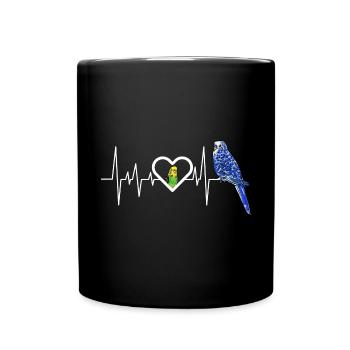 Budgerigar Perruche Oiseau Cadeau pour animaux de compagnie - Mug uni - noir - Devant