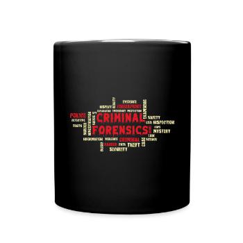 Spurensicherung - Kripo Polizei Kriminaltechnik - Tasse einfarbig - Schwarz - Vorne